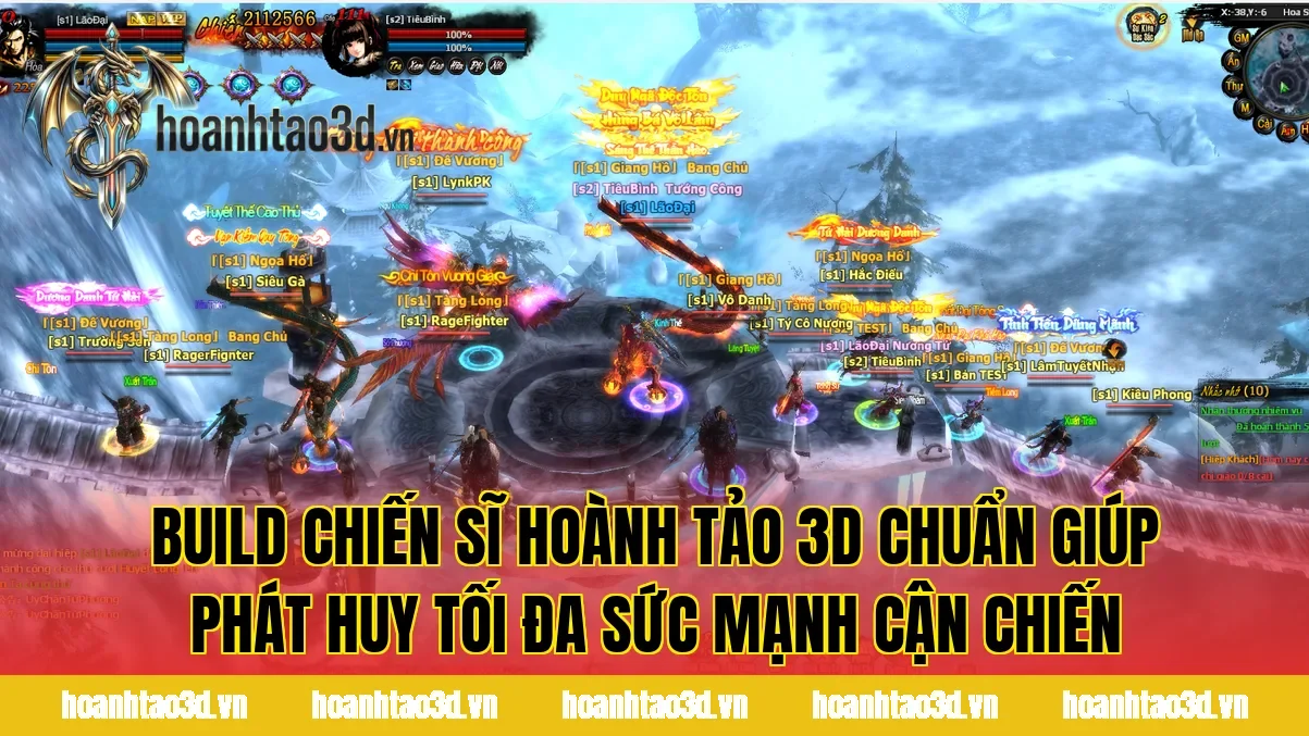 Build chiến sĩ Hoành Tảo 3D chuẩn giúp phát huy tối đa sức mạnh cận chiến