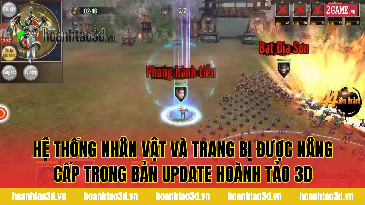 Hệ thống nhân vật và trang bị được nâng cấp trong bản update Hoành Tảo 3D