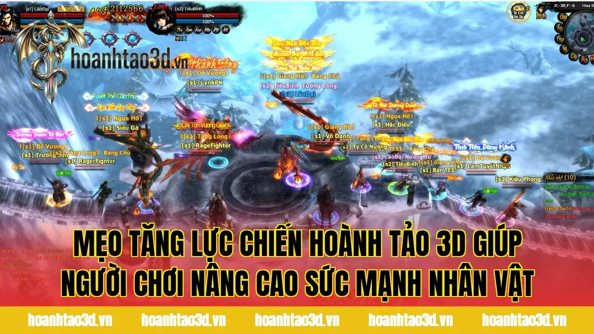 Mẹo tăng lực chiến Hoành Tảo 3D giúp người chơi nâng cao sức mạnh nhân vật
