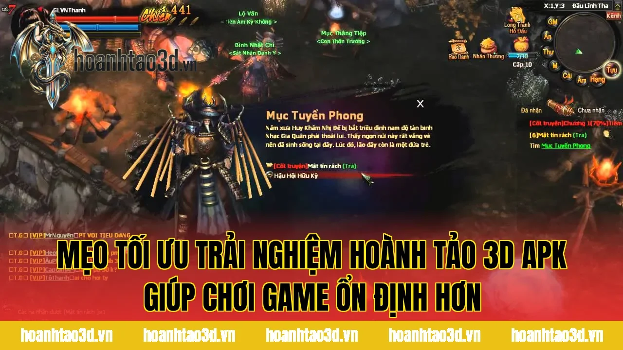 Mẹo tối ưu trải nghiệm Hoành Tảo 3D APK giúp chơi game ổn định hơn