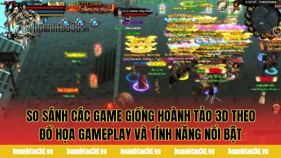So sánh các game giống Hoành Tảo 3D theo đồ họa gameplay và tính năng nổi bật