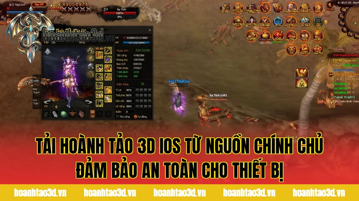 Tải Hoành Tảo 3D iOS từ nguồn chính chủ đảm bảo an toàn cho thiết bị